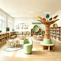 Étagère en bois en forme d'arbre Chiquitos pour la maternelle, la bibliothèque d'éducation préscolaire, la crèche, la zone de lecture, présentoir de livres illustrés