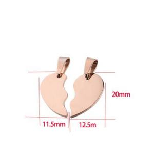 Yiwu Aceon נירוסטה ידידות מתנה הטובה ביותר חברים תכשיטים אישית ריק <span class=keywords><strong>DIY</strong></span> לייזר לחרוט מיני פיצול לב כלב תג - Product Image 5