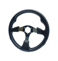 Volant de karting tout-terrain en fibre de carbone ABS de 350 mm avec housse pour la course sportive et le drift