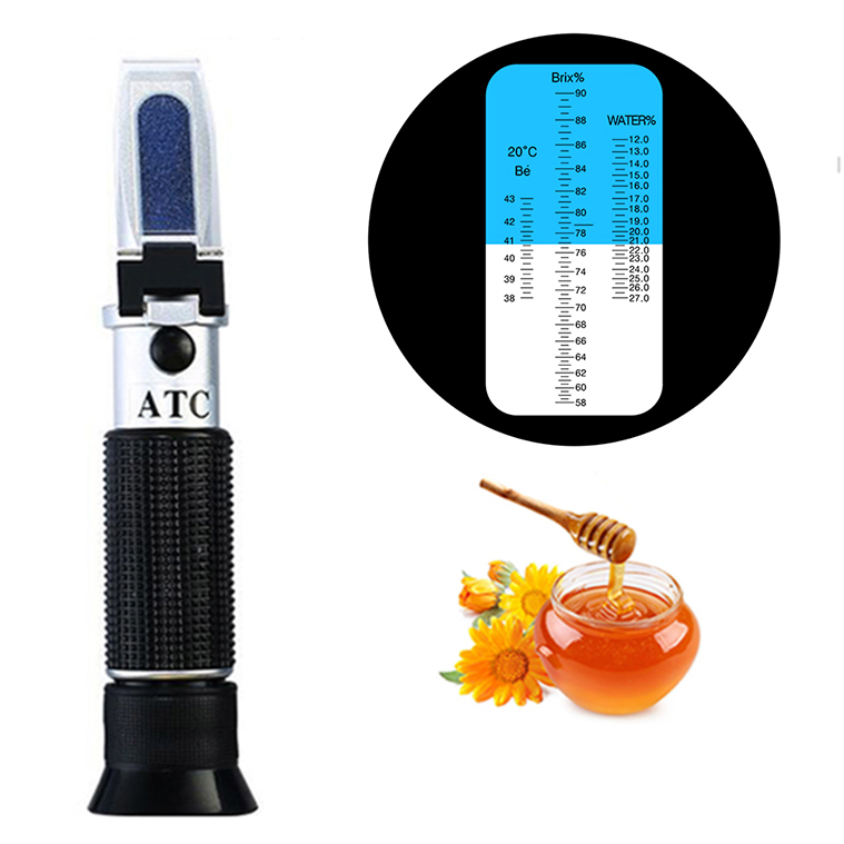 58-90% Brix Honey Refractometer RHB-90 ATC for Beekeeping Bee Water Jam Fruit Sugar