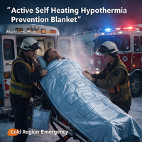 Couverture auto-chauffante active de prévention de l'hypothermie, supérieure pour les opérations sur le terrain en alpinisme