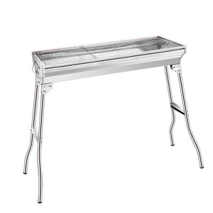 Barbecue portable pliable Qianxin en acier inoxydable 40x20cm, pour plus de 5 personnes, utilisable en extérieur avec charbon de bois - Product Image 1