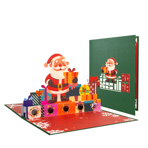 Cadeau de Noël très demandé : Boîte cadeau 3D pop-up de Noël pour papa, carte de vœux pliée pour la vente en gros - Product Image 1