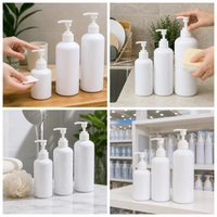 Bouteille Boston 500 ml en HDPE/PP avec pulvérisateur à pompe, couleur personnalisée, OEM/ODM pour lotion, désinfectant pour les mains, soins de la peau, perruques, emballage cosmétique facial