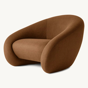 Meubles <span class=keywords><strong>de</strong></span> maison <span class=keywords><strong>de</strong></span> style américain Salon contemporain <span class=keywords><strong>de</strong></span> luxe Chaise pivotante en tissu <span class=keywords><strong>de</strong></span> velours <span class=keywords><strong>Reyne</strong></span> Canapé 1 siège à dossier haut - Product Image 5
