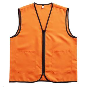 OEM 3XL Vêtements de travail d'été Gilet de travail à fermeture éclair pour employés, orange, jaune, vert, pour la publicité dans les supermarchés, les <span class=keywords><strong>bénévoles</strong></span>, impression de logos - Product Image 5