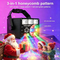 Éclairage décoratif de Noël 3 en 1, lumière disco DJ, lampe stroboscopique LED avec télécommande, activée par le son, pour la décoration des fêtes | YSH