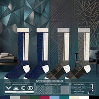 Chaussettes de compression sportives personnalisées avec logo OEM, douces, graduées, hautes jusqu'au genou, pour la course à pied, la randonnée, l'équitation, pour hommes
