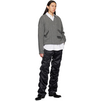 Nouvelle mode de pantalons pour hommes personnalisés OEM Slim Fit en polyester satin fronces empilés en nylon taille moyenne motif droit brodé