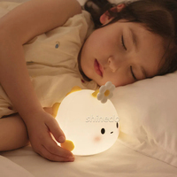 Lampes de nuit en silicone, lampe de nuit LED douce rechargeable, lampe USB en silicone de dessin animé, décoration de chambre d'enfant, cadeau d'anniversaire