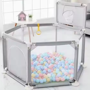 מחיר המפעל מתקפל נירוסטה תינוק כדורסל משחק משחקים מקורה עם גדר בטיחות לילדים - Product Image 5