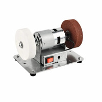 Mini-meuleuse à double roue, petite machine de polissage électrique automatique de bureau avec modification du moteur et micro-support
