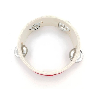 Wholesale Chinese Traditional Pattern Tambourine <b>Drum</b> With Single Row Stainless Steel Jingles Orff Percussion Instrument - Product Image 5