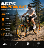 Vélo électrique KUGOO V3 pour adultes, 48V 350W 13Ah, longue autonomie, pneus larges, vélo électrique avec moteur et double jante, vélo de montagne