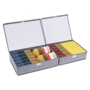 Custom Drawer Organizer Socks Bra Underwear Storage Organizer Box With Lid