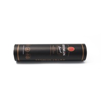 Boîte d'emballage de whisky de luxe écologique et recyclable en forme de cylindre avec noyau en papier personnalisé, tube en carton pour bouteille de vin, couvercle en fer
