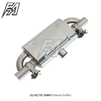 Universeller 51mm/63mm/70mm/76mm Doppelter Auspuff-Elektronik-Ventil Schalldämpfer mit Fernbedienung 304 Edelstahl Auto-Auspuff