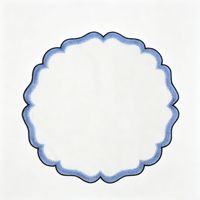 Set de table rond personnalisable de style japonais, brodé et festonné, 38x38cm, en coton et lin, résistant à la chaleur, pour la maison et les restaurants