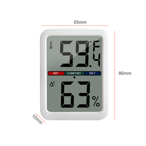 Yz6046 trong nhà Nhiệt kế ẩm kế với cảm biến kỹ thuật số điện tử LCD hiển thị vật liệu nhựa OEM & ODM hỗ trợ - Product Image 2