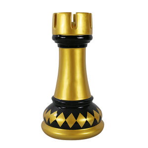 Grande sculpture en fibre de verre Sculpture <span class=keywords><strong>nationale</strong></span> d'échecs <span class=keywords><strong>du</strong></span> roi et de la reine Pièces d'échecs Décoration de la maison - Product Image 3
