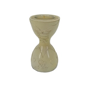 Venta al por mayor de resina negra en forma de reloj de arena para el hogar portavelas decorativo estilo artesanal - Product Image 6