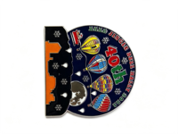 Ensemble de badges émaillés personnalisés, motifs couronne, étoile, montgolfière, badges de collection