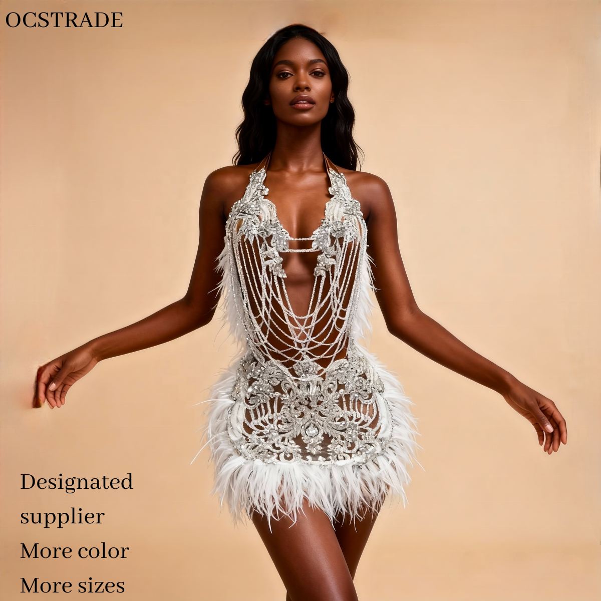 strapless open back dress PREORDER