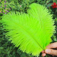 Plumes d'autruche naturelles de 70 cm pour le bricolage artisanal Décoration de fête de mariage et de carnaval Décoration de vase de lampe et panache de pièce maîtresse jaune 40-45cm