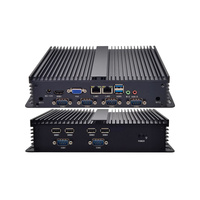 Vente chaude inte-l i3 i5 i7 pc industriel intégré 1 * HD MI 6 * COM 2 * LAN PC industriel intégré sans ventilateur J6412 MINI PC