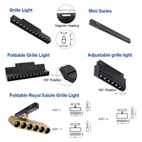 Illuminazione a binario commerciale prezzo all'ingrosso di fabbrica led track light diversi modelli magnetic led track light