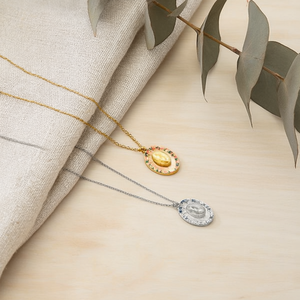 Collana con Ciondolo a O in Oro e Argento, Acciaio 45445, 12 Pezzi - Product Image 3