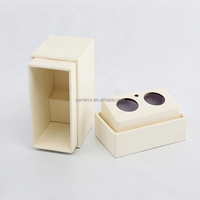 Minimalistische Maßgefertigte Starre Schulter-Nacken-Box aus Strukturiertem Weißem Papier für 5ml Ätherische Öle, Duftproben-Fläschchen