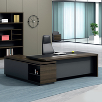 Table de bureau exécutive de directeur général moderne dernier bureau exécutif d'ordinateur de luxe en forme de L