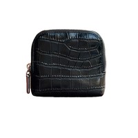 Sac à bijoux en cuir de qualité supérieure, logo personnalisé, pochette de rangement pour bijoux en cuir de crocodile, cuir véritable, organisateur de bijoux portable, vente en gros