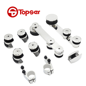 Système de roue suspendue pour <span class=keywords><strong>porte</strong></span> <span class=keywords><strong>coulissante</strong></span> en <span class=keywords><strong>acier</strong></span> inoxydable pour douche <span class=keywords><strong>coulissante</strong></span> trempée Kit de <span class=keywords><strong>rail</strong></span> coulissant pour <span class=keywords><strong>porte</strong></span> en verre - Product Image 2