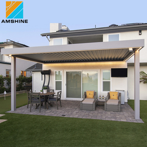 DIY motorlu alüminyum Gazebo açık hava yüzme havuzu <span class=keywords><strong>Cabana</strong></span> yağmur geçirmez Garden bahçe tasarımı