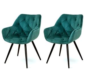 Elegante Silla de Comedor de Terciopelo con Estructura Metálica, Silla Contemporánea de Tela Bouclé para Salón de Hotel, Hogar y <span class=keywords><strong>Restaurante</strong></span> - Product Image 1