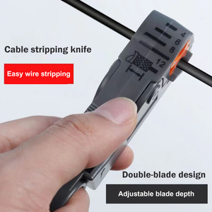 Pelacables coaxial rotatorio SSG-WS005, herramienta de pelado de cables de doble cuchilla ajustable para cables coaxiales RG58 RG59 RG6 - Product Image 3