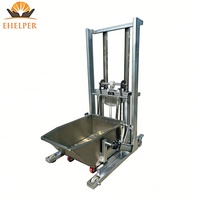 Carretilla Elevadora Neumática de Acero Inoxidable 304 de 200 kg con Función de Inclinación para Transferencia de Materiales de Grado Alimenticio
