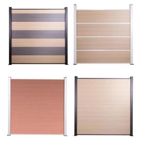 複合ポストプライバシーフェンスキットWpc複合フェンシングプラスチック金属アルミニウムセキュリティフェンスカスタマイズサイズ - Product Image 6