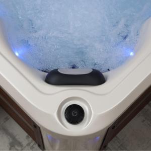 Bain à remous extérieur carré DEWO <span class=keywords><strong>5</strong></span> <span class=keywords><strong>places</strong></span>, bain à remous en acrylique Aristech avec Bluetooth et ozone pour une relaxation à domicile - Product Image 2