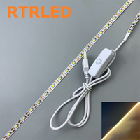 Lampu Strip LED Grosir 3000K/6500K 8mm 5V 120LEDs/m dengan Saklar Sentuh Bambulab KA004 untuk Pencetakan 3D Lampu Malam Model Bambulab