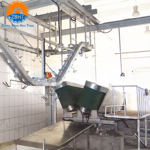 Convoyeur à bande en V pour ligne de traitement automatique des moutons, chèvres et agneaux dans les abattoirs et usines de transformation de viande - Product Image 4