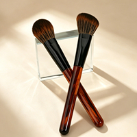 Pinceau de maquillage de luxe avec manche en acétate, étiquette privée, poils synthétiques doux, logo personnalisé, pinceau cosmétique de haute qualité