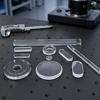 Composants en verre optique sur mesure, plaque de quartz transparente, disque, puce à microcanaux pour instruments optiques, utilisation en laboratoire