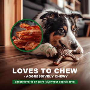 Giocattolo per cani in Nylon 2025 per razze grandi/medie eco-friendly duro e aggressivo Chewer vero sapore <span class=keywords><strong>di</strong></span> pancetta giocattolo per dentizione stile novità - Product Image 4