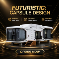 Maison capsule spatiale au design futuriste - Idéale pour usage résidentiel, bureaux, commerce, showroom de luxe, maison portable