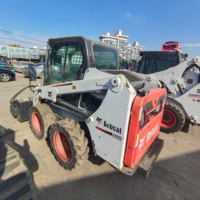 تستخدم مصغرة جرافة جرافة انزلاقية البوبكات s450 s300 s160 4wd 1 طن عجلة صغيرة زلق جرافة انزلاقية مع دلو