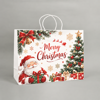 Sacs cadeaux en papier kraft personnalisés avec logo sur mesure, certifiés FSC, pour emballages cadeaux de Noël et autres fêtes