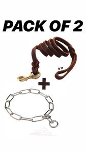 ชุดสายจูงสุนัข GSD พร้อมโซ่เหล็ก จำนวน 2 ชิ้น - Product Image 2